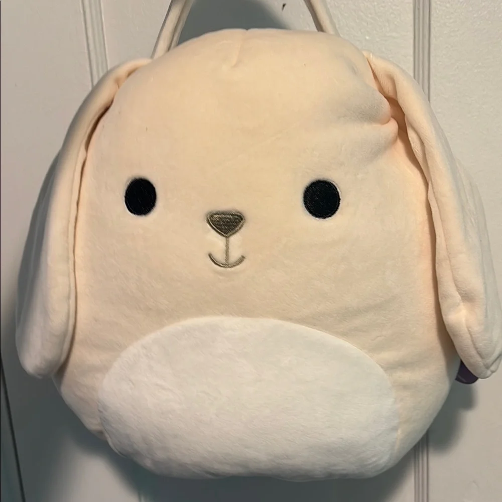 Plush Bunny Pet Toy - Cream and White